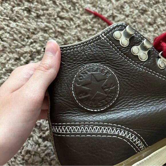 Converse Chuck Taylor Brown Leather Hiker High Top Sneakers Size 10 - Picture 4 of 10